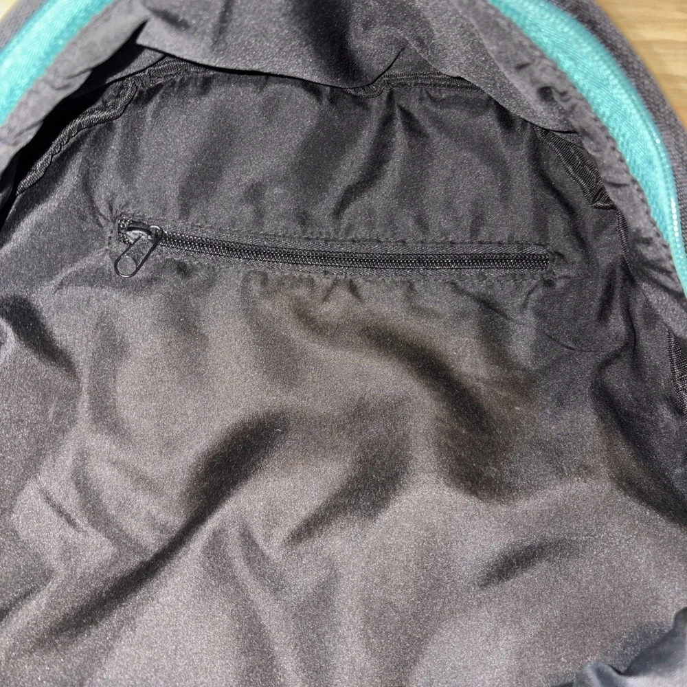 True Religion Black Backpack Light Blue Logo School College Designer Very Good